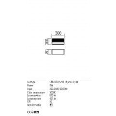 DUEL AP LED 9W 3000K WH (5.1.2)-thumb-1
