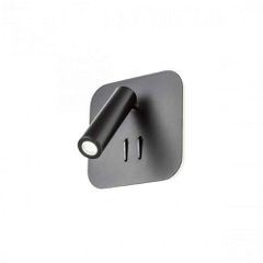 QUDA AP SQ LED 1x6W+1x3W 3000K BLACK (5.1.2)