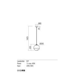 BERRY SU 1X42W E27 D200 CH/SMOKE (5.1.1)-thumb-1