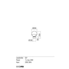 BERRY VE 1X42W E27 D200 GOLD/WHITE (5.1.1)-thumb-1
