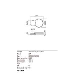 CRONOS AP LED 29W 3000K BRASS (5.1.2)-thumb-1