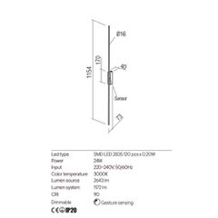 STICK AP LED 25W, 3000K BRASS (5.1.2)-thumb-1