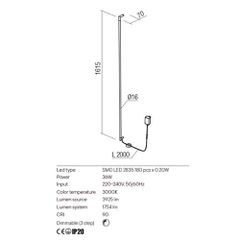 STICK AP LED 30W 3000K BRASS (5.1.2)-thumb-1