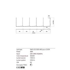 STICK SU LED D1400 48W 3000K BRASS (4.1.2)-thumb-1