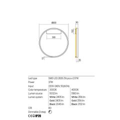 FEBE AP LED 37W 3000K D600 SWH(4.1.2)-thumb-1