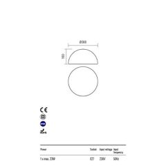 BLOB CD 38CM E27 1X max.23W IP65 WH (5.1.1) REDO 90167-thumb-1
