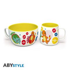 POKEMON - Breakfast Set Mug + Bowl - Pikachu & Kanto Starters / Fan Shop and Merchandise