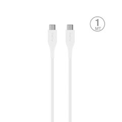 Puro Plain USB-C - USB-C 2A 1m Cable - White-thumb-0