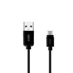 SBS TECABLETYC1KPOS USB-A - USB-C Cable 1m - Black-thumb-3