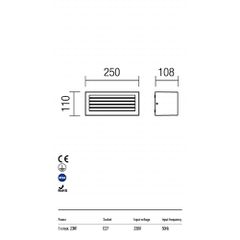 BRICK AP/PL E27 1X23W IP54 DG decor (5.1.1) REDO 9898-thumb-1