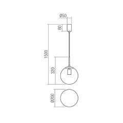 GLOBAL SU 1X42W E27 D200 BRASS (5.1.1) REDO 01-3165-thumb-1