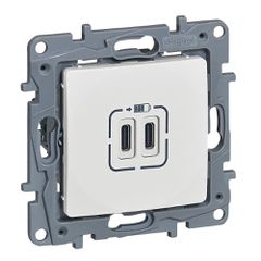 VLIFE ΠΡ 2ΧUSB ΦΟΡΤ ΤΥΠΟΥ C 3000MA WHITE 753107 LEGRAND