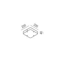 REDO CANOPY SQ 220*220 BK (MAGNET) CSSQ220BK-thumb-1
