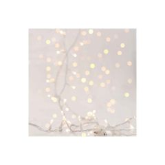 Eurolamp Κουρτίνα 240 LED 3mm Θερμό 200x100cm Επεκτεινόμενη 20x12LED ΙΡ44 Διάφανο Καλώδιο 600-17101