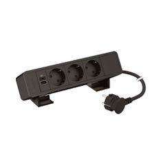 ON DESK BLACK 3 SCH+USB A+C 15W 2M KΑΛΩΔ