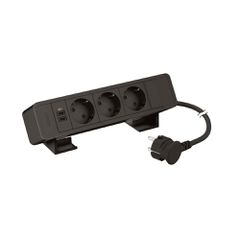 ON DESK BLACK 3 SCH+USB C+C 15W 2M KΑΛΩΔ
