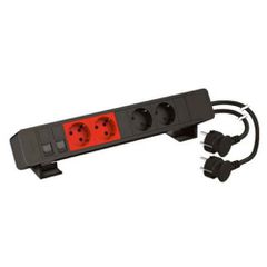 ON DESK BLACK 2 SCH+2 TAMPE+2RJ45+2M KΑΛ