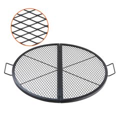 Σχάρα ψησταριάς VEVOR X-Marks Fire Pit Grill, Αναδιπλούμενη στρογγυλή σχάρα μαγειρέματος, Heavy Duty Steel Campfire Grill Grill with Handle and Support X Wire, Φορητά μαγειρικά σκεύη Camping για εξωτε