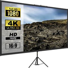 Οθόνη VEVOR τρίποδα προβολέα 70 ιντσών 16:9 4K HD προβολής οθόνης Βάση χωρίς ζάρες Ρυθμιζόμενη Ύψος Φορητή οθόνη για προβολέα εσωτερικού & εξωτερικού χώρου για ταινίες, οικιακός κινηματογράφος, παιχνί