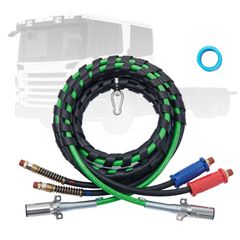 VEVOR 12FT Semi Truck Air Lines Kit 3-σε-1 Εύκαμπτοι σωλήνες αέρα & 7-Way Plug ABS Power Line