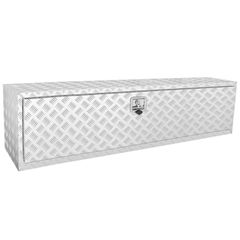 VEVOR Underbody Truck Box, 60"×17"×18" Pickup Storage Box, Heavy Duty Aluminium Diamond Plate Tool Box με κλειδαριά και κλειδιά, Αδιάβροχο κουτί αποθήκευσης τρέιλερ με μάνταλο T-handle για φορτηγό, φο