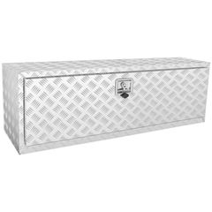 VEVOR Underbody Truck Box, 48"×17"×18" Pickup Storage Box, Heavy Duty Aluminium Diamond Plate Tool Box με κλειδαριά και κλειδιά, Αδιάβροχο κουτί αποθήκευσης τρέιλερ με μάνταλο T-Handle για φορτηγό, φο