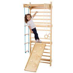 VEVOR Swedish Ladder Wall Gym 5 in 1 Ξύλινα παιχνίδια αναρρίχησης εσωτερικής παιδικής χαράς