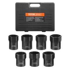 Σετ ρουλεμάν τροχού VEVOR Locknut Socket 1/2 in Drive 7 Pcs SAE και Metric 6 Point