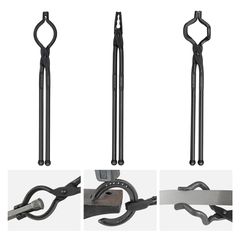 VEVOR Blacksmith Tongs, 18" 3 ΤΕΜ, V-Bit Bolt Tongs, Wolf Jaw Tongs και Z V-Bit Tongs, Carbon Steel Forge Tongs με ατσάλινα πριτσίνια, για αρχάριους και έμπειρους σιδηρουργούς, λεπίδες και τεχνίτες