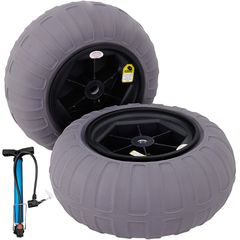 VEVOR Beach Balloon Wheels, ανταλλακτικά λάστιχα άμμου 15,7", TPU Cart ελαστικά για Kayak Dolly, Canoe Cart και Buggy με δωρεάν αντλία αέρα, 2-συσκευασία