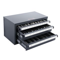 Ντουλάπι διανομέα VEVOR End Mill, Ντουλάπι Organizer End Mill με τρία συρτάρια για 1/8" έως 1", Steel End Mill Dispenser Casiner με ετικέτες, 29 τμημάτων στοιβαζόμενη για αποθήκευση End Mill