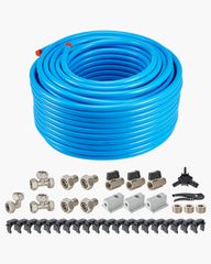VEVOR Air Compressor Line Kit 3/4'' x 300FT HDPE/Aluminium Air Piping System Blue