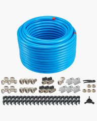 VEVOR Air Compressor Line Kit 3/4'' x 200FT HDPE-Aluminium Air Piping System Blue