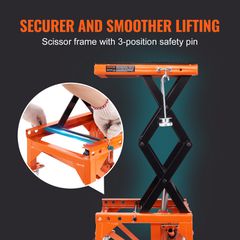 VEVOR Hydraulic Motorcycle Lift Table 350 LBS Dirt Bike Scissor Jack Stand-thumb-3
