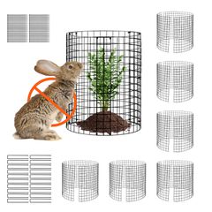 VEVOR 6 Pack Plant Protector from Animals 12,6'' Διάμετρος. x 14'' H Μεταλλικό Κλουβί φυτών