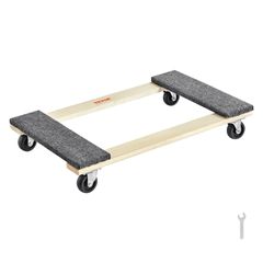 VEVOR Furniture Dolly, χωρητικότητα φόρτωσης 1000 lbs, 18" x 30", 4 x 3" PP περιστρεφόμενοι τροχοί, βαρέως τύπου έπιπλα σκληρού ξύλου Moving Dolly, Mover's Dolly, Κινητό καρότσι με ρόδες για βαρύ καθα