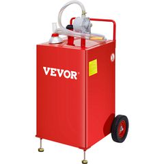 VEVOR 30 Gallon Fuel Caddy, Fuel Storage Tank σε 2 τροχούς, Φορητό Gas Caddy με Manuel Transfer Pump, βενζίνη ντίζελ δοχείο καυσίμου για αυτοκίνητα, χορτοκοπτικά, ATV, σκάφη, Περισσότερα, κόκκινο