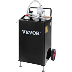 VEVOR 30 Gallon Caddy, Δεξαμενή αποθήκευσης καυσίμου με ρόδες, φορητό δοχείο καυσίμου με αντλία μεταφοράς Manuel, δοχείο καυσίμου βενζίνης ντίζελ για αυτοκίνητα, χορτοκοπτικά, ATV, σκάφη, Περισσότερα,
