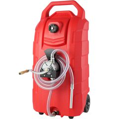 VEVOR 16 Gallon Fuel Caddy, 7,8 L/min, Φορητό δοχείο αποθήκευσης αερίου με ελαστικούς τροχούς χειρός αντλίας, δοχείο αποθήκευσης μεταφοράς καυσίμου για βενζίνη Diesel Machine Oil Car Mowers Tractor Bo