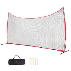 VEVOR Barricade Backstop Net, αθλητικό δίχτυ 20x10 ft με μπάλα, φορητός εξοπλισμός εξάσκησης με τσάντα μεταφοράς, οθόνη προστασίας για προπόνηση ποδοσφαίρου λακρός ποδοσφαίρου Baseball για χόκεϊ στο π