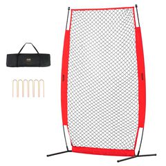VEVOR I Screen Baseball για Batting Cage, 7x4 ft Baseball & Softball Screen Safety, Body Protector Φορητή οθόνη κτυπήματος με Carry Bag & Ground Stakes, Baseball Pitching Net for Pitchers Protection