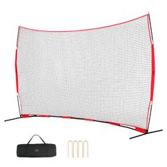 VEVOR Barricade Backstop Net, αθλητικό δίχτυ 16x10 ft με μπάλα, φορητός εξοπλισμός εξάσκησης με τσάντα μεταφοράς, οθόνη προστασίας για προπόνηση χόκεϊ ποδοσφαίρου Baseball Softball Lacrosse, για πίσω