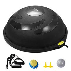 VEVOR 26" Half Exercise Ball Trainer Yoga Balance Stability Band Resistance Ball