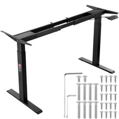 VEVOR Electric Standing Πλαίσιο γραφείου διπλού κινητήρα ρυθμιζόμενο 27,6"-46,1" H Μαύρο