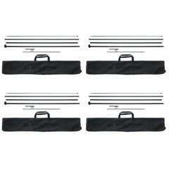 VEVOR Feather Flag Pole Kit 4 Packs Swooper Flag Pole 16,3 ft with Ground Stakes