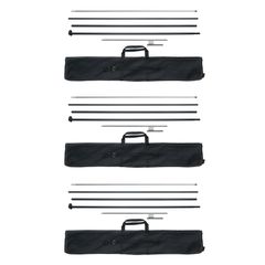 VEVOR Feather Flag Pole Kit 3 Packs Swooper Flag Pole 16,3 ft with Ground Stakes