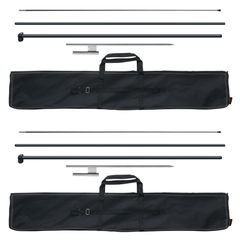 VEVOR Feather Flag Pole Kit 2 Packs Swooper Flag Pole 12,7 ft with Ground Stakes