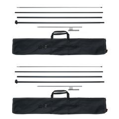 VEVOR Feather Flag Pole Kit 2 Packs Swooper Flag Pole 16,3 ft with Ground Stakes