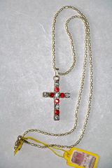 Κρεμαστό μενταγιόν Antique diamond Σταυρός multicolor ζιρκόνια 3,2cm από κλείσιμο καταστήματος RQ089