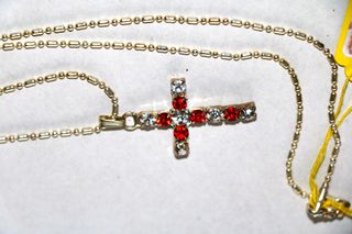 Κρεμαστό μενταγιόν Antique diamond Σταυρός multicolor ζιρκόνια 3,2cm από κλείσιμο καταστήματος RQ089